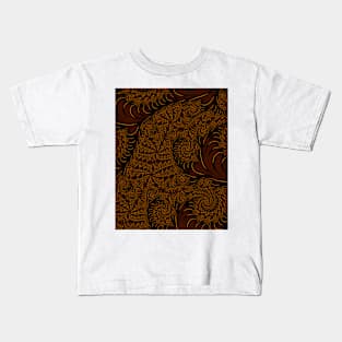 Flowing Abstract Spirals Kids T-Shirt